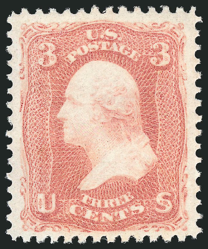 Values of US Stamp Scott Cat. 65 - 1861 3c Washington. Robert Siegel Auction Galleries, Dec 2012, Sale 1037, Lot 1543