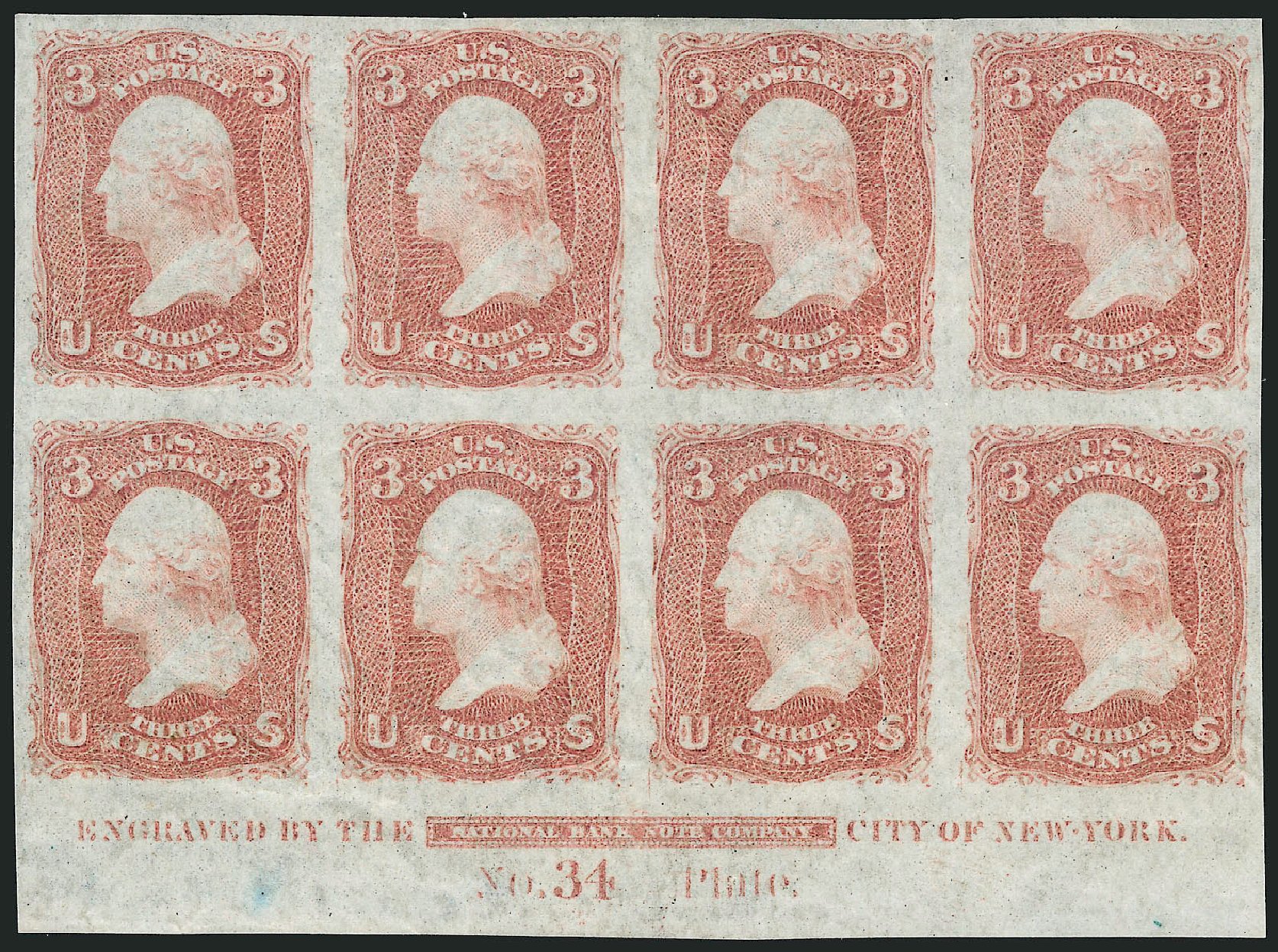 Price of US Stamps Scott Cat. #65 - 1861 3c Washington. Robert Siegel Auction Galleries, Mar 2013, Sale 1040, Lot 1023