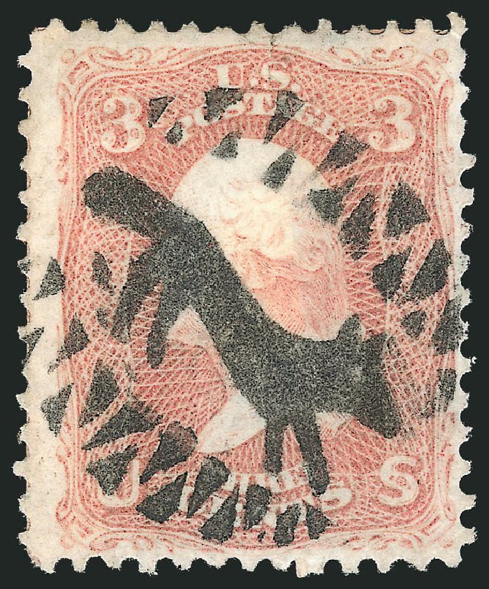 Cost of US Stamp Scott Catalogue 65: 1861 3c Washington. Robert Siegel Auction Galleries, Dec 2013, Sale 1062, Lot 183