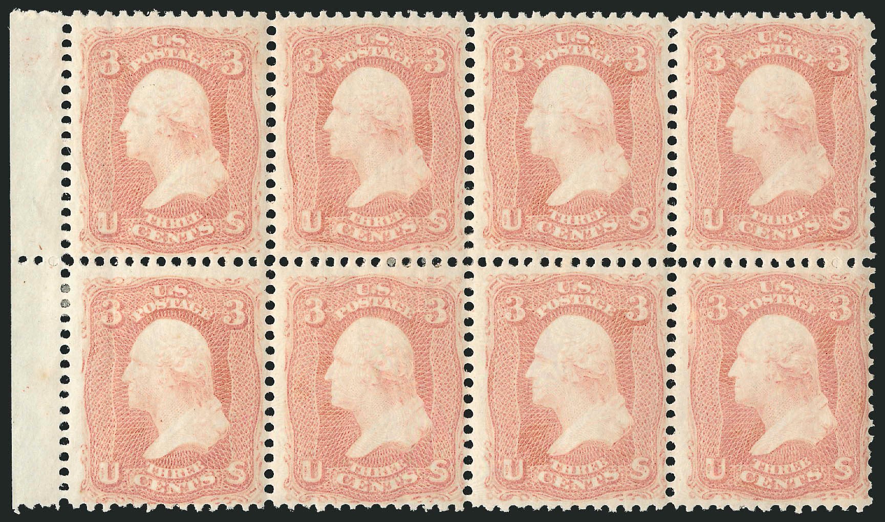 US Stamps Prices Scott # 65: 1861 3c Washington. Robert Siegel Auction Galleries, Mar 2014, Sale 1067, Lot 1013