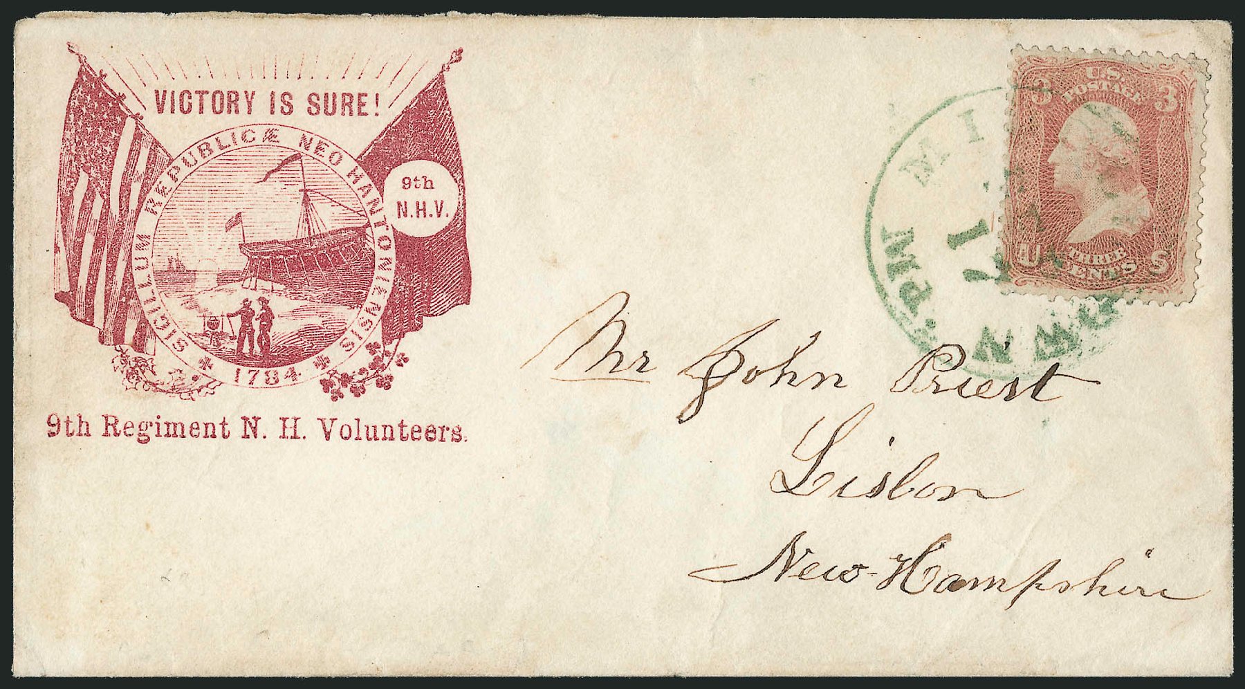 US Stamp Value Scott Catalog #65 - 3c 1861 Washington. Robert Siegel Auction Galleries, Sep 2010, Sale 993, Lot 433