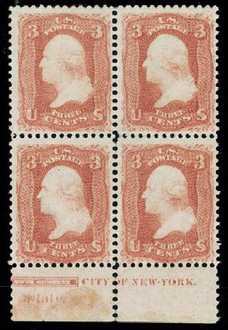 Cost of US Stamps Scott Catalog # 65: 3c 1861 Washington. Matthew Bennett International, Jun 2008, Sale 328, Lot 546