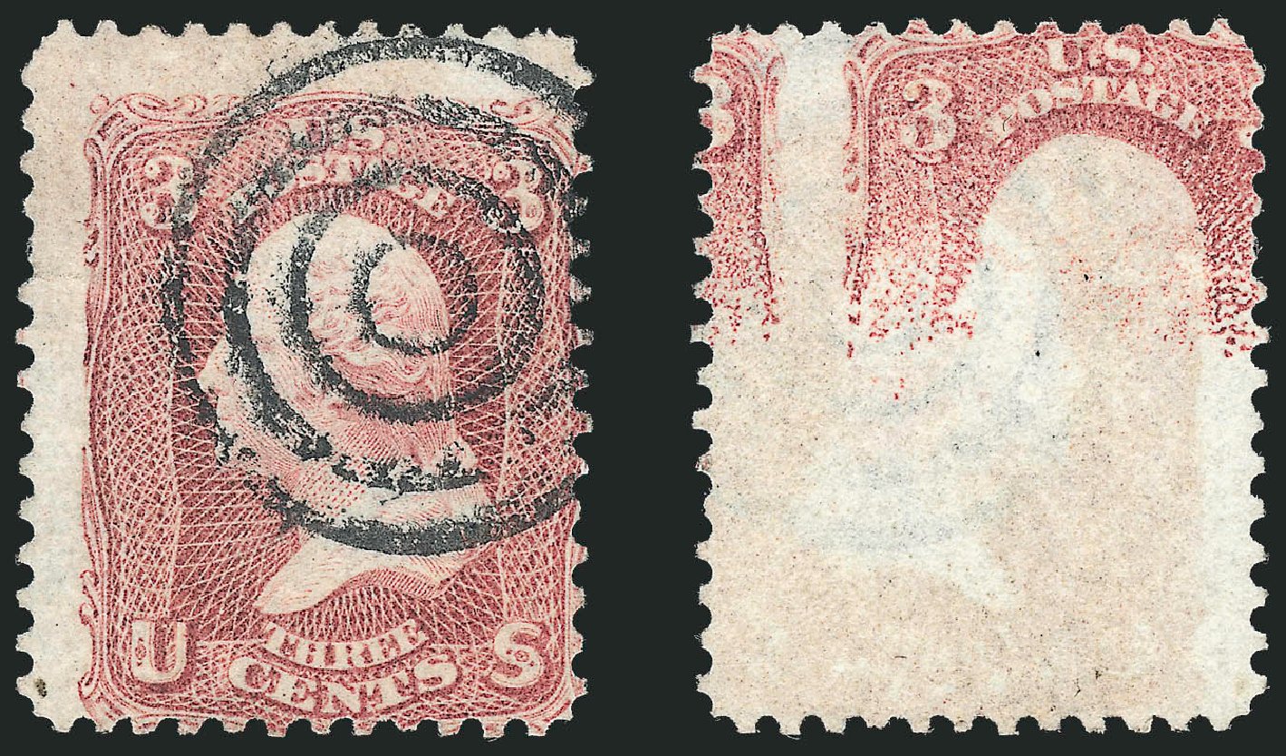 US Stamp Price Scott Catalogue 65 - 1861 3c Washington. Robert Siegel Auction Galleries, Jun 2012, Sale 1024, Lot 106