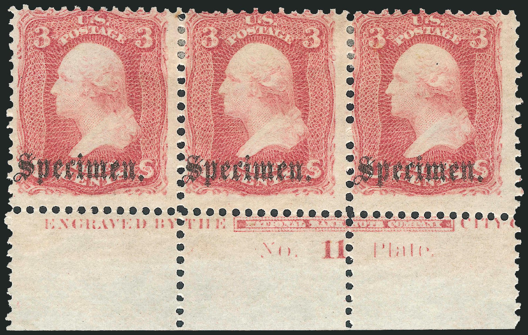 US Stamp Value Scott Cat. #65: 1861 3c Washington. Robert Siegel Auction Galleries, Jun 2012, Sale 1026, Lot 1096