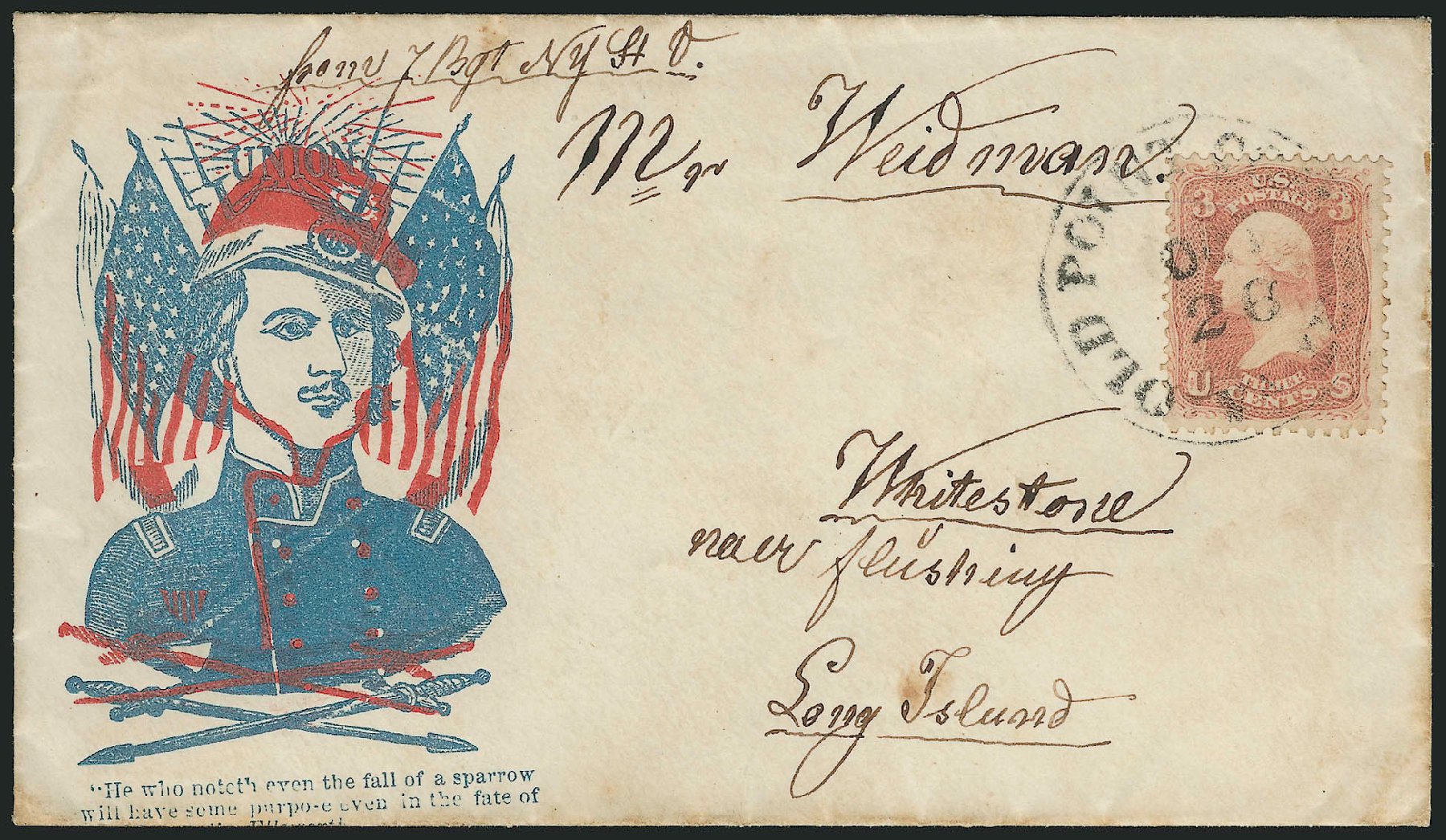 US Stamp Prices Scott Cat. 65 - 1861 3c Washington. Robert Siegel Auction Galleries, Oct 2014, Sale 1082, Lot 566