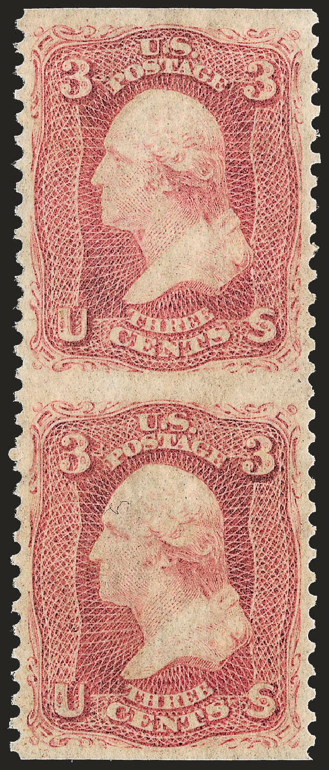 Value of US Stamp Scott Cat. # 65: 3c 1861 Washington. Robert Siegel Auction Galleries, Dec 2008, Sale 964, Lot 316
