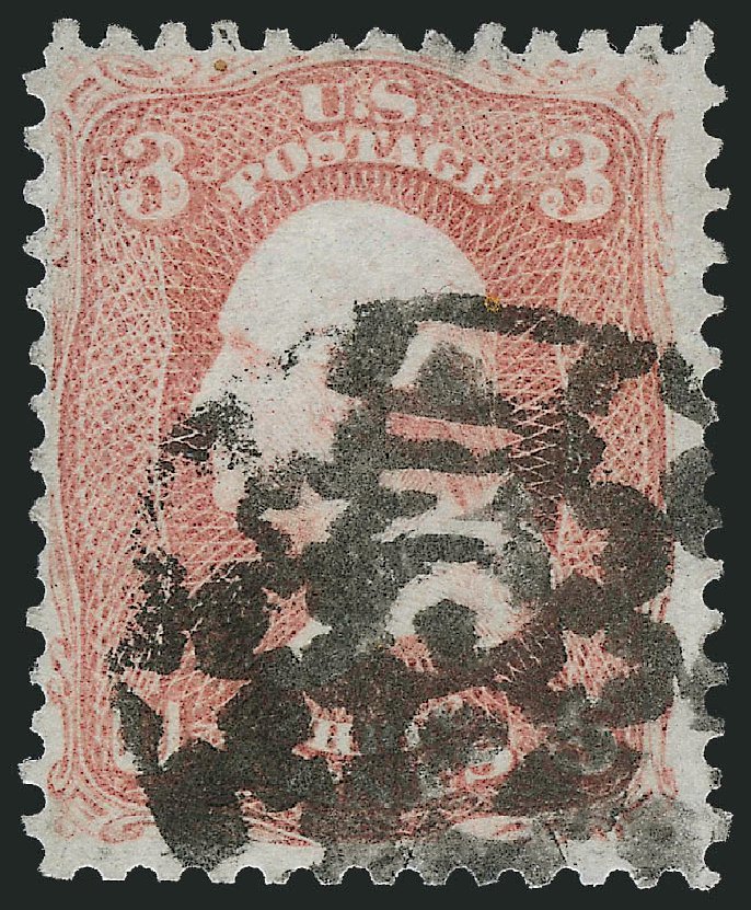 US Stamps Values Scott Catalog 65: 3c 1861 Washington. Robert Siegel Auction Galleries, Dec 2008, Sale 967, Lot 4166