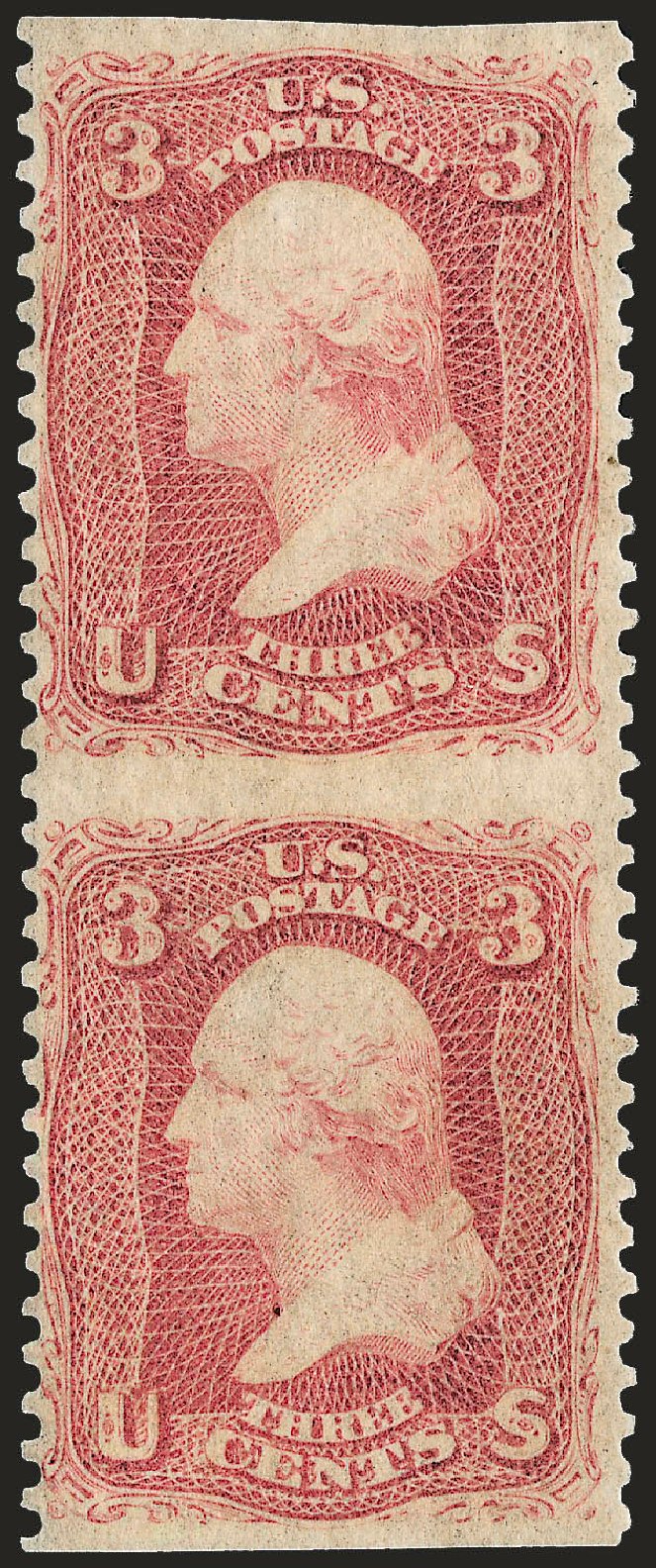 Costs of US Stamp Scott Catalog # 65: 1861 3c Washington. Robert Siegel Auction Galleries, Jan 2009, Sale 968, Lot 76