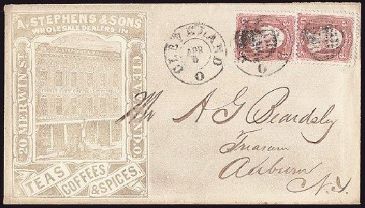 Cost of US Stamp Scott Cat. #65: 1861 3c Washington. Spink Shreves Galleries, Jan 2014, Sale 146, Lot 206