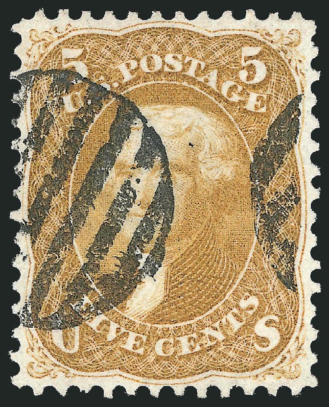 US Stamps Prices Scott Cat. 67 - 1861 5c Jefferson. Robert Siegel Auction Galleries, Oct 2011, Sale 1014, Lot 1177