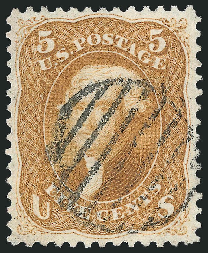 Values of US Stamp Scott Cat. 67 - 5c 1861 Jefferson. Robert Siegel Auction Galleries, Nov 2012, Sale 1034, Lot 77