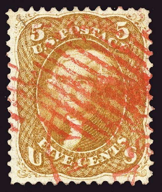 Value of US Stamp Scott Cat. #67 - 5c 1861 Jefferson. Spink Shreves Galleries, Jan 2014, Sale 146, Lot 207