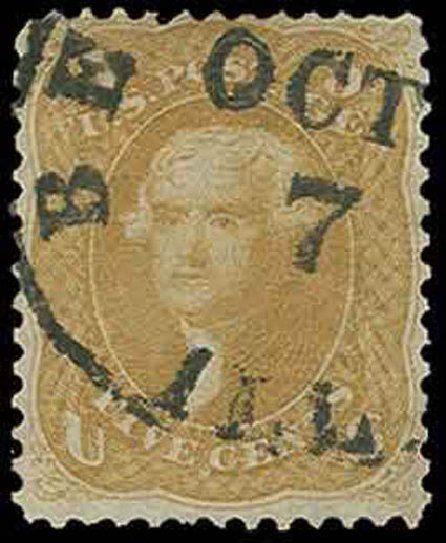 Costs of US Stamps Scott Catalog #67 - 5c 1861 Jefferson. H.R. Harmer, Nov 2013, Sale 3004, Lot 1058