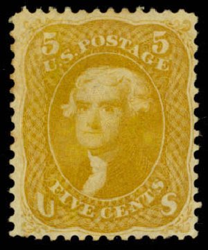 Prices of US Stamp Scott # 67: 5c 1861 Jefferson. Daniel Kelleher Auctions, Apr 2013, Sale 636, Lot 98