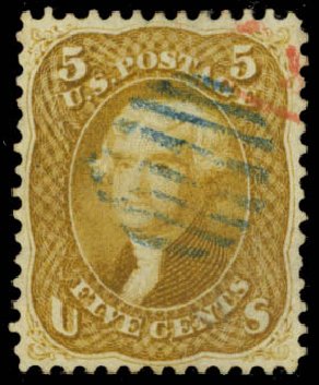 Values of US Stamp Scott Catalogue #67: 5c 1861 Jefferson. Daniel Kelleher Auctions, May 2014, Sale 653, Lot 2088