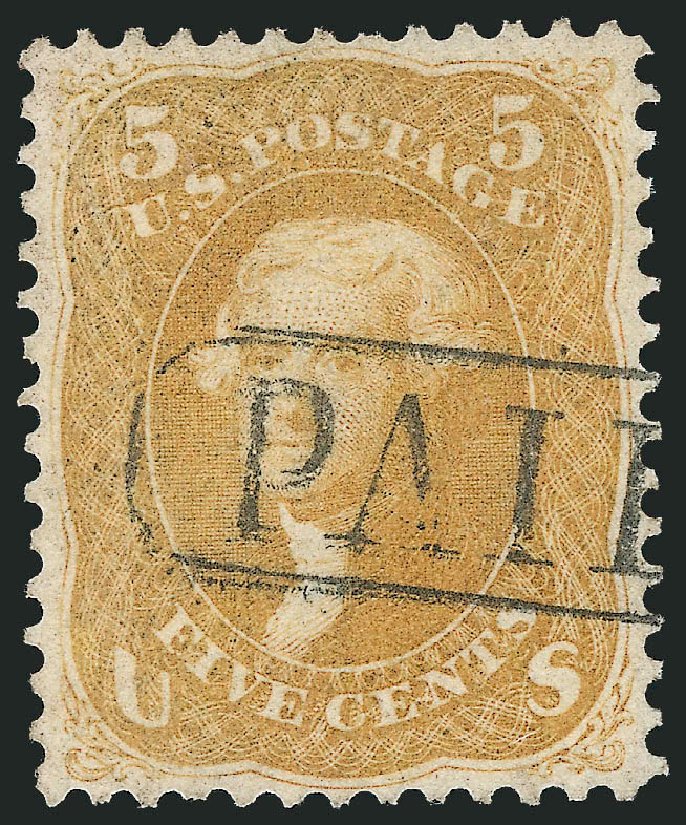 Value of US Stamp Scott Catalog #67: 1861 5c Jefferson. Robert Siegel Auction Galleries, Oct 2012, Sale 1032, Lot 3118