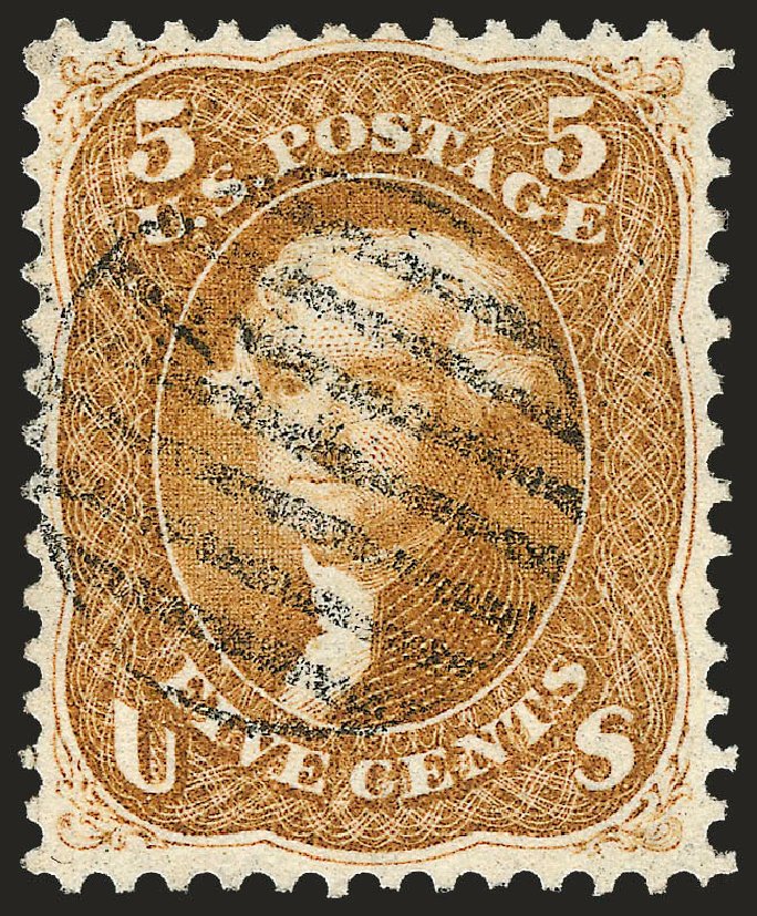 US Stamp Value Scott Catalogue # 67: 1861 5c Jefferson. Robert Siegel Auction Galleries, Oct 2008, Sale 963, Lot 498