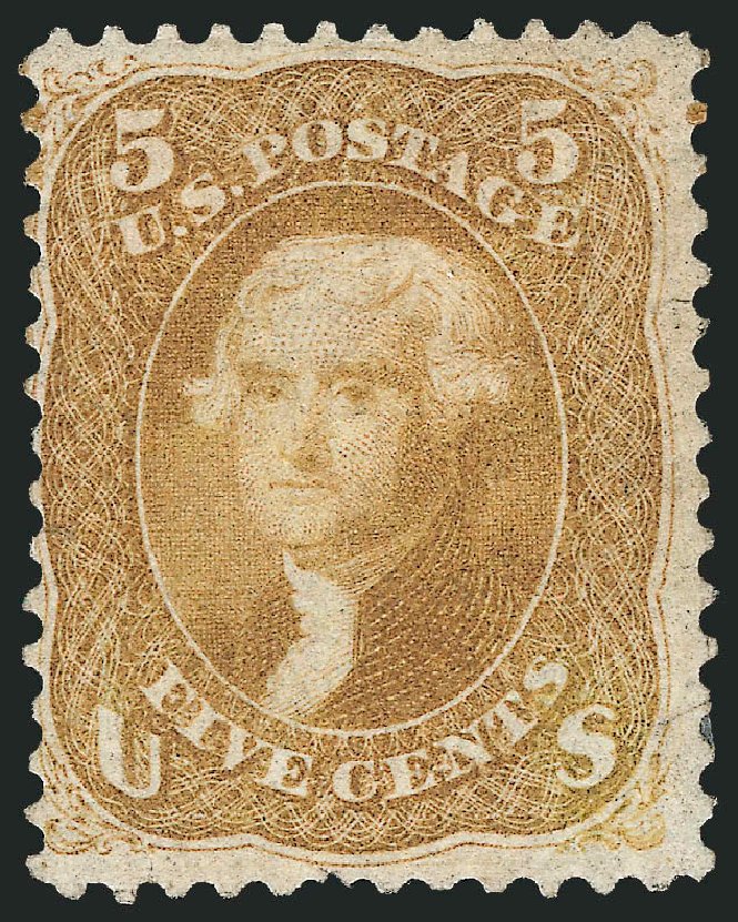 Price of US Stamp Scott Catalogue #67 - 5c 1861 Jefferson. Robert Siegel Auction Galleries, Dec 2009, Sale 982, Lot 5198