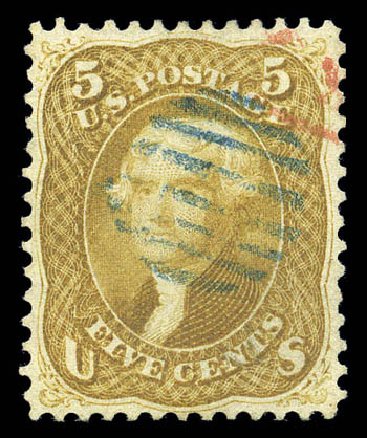 Costs of US Stamp Scott Cat. # 67 - 1861 5c Jefferson. Matthew Bennett International, Sep 2010, Sale 332, Lot 2009