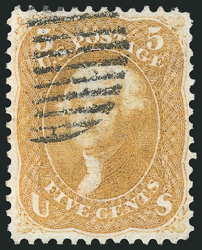 US Stamps Prices Scott Cat. 67: 1861 5c Jefferson. Robert Siegel Auction Galleries, Oct 2012, Sale 1032, Lot 3119