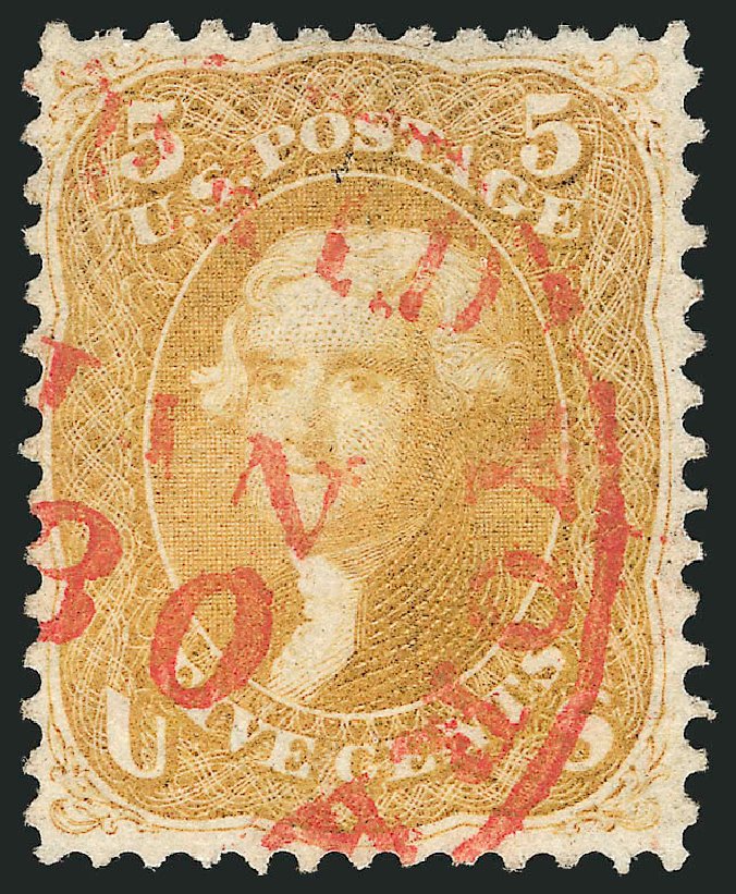 Price of US Stamp Scott Cat. # 67: 1861 5c Jefferson. Robert Siegel Auction Galleries, Apr 2015, Sale 1096, Lot 129
