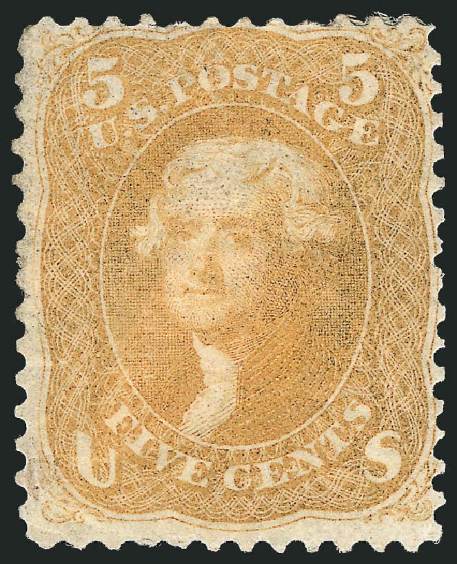 Cost of US Stamps Scott Cat. #67: 1861 5c Jefferson. Robert Siegel Auction Galleries, Dec 2009, Sale 982, Lot 5199