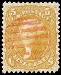 Prices of US Stamp Scott Catalog 67 - 5c 1861 Jefferson. Schuyler J. Rumsey Philatelic Auctions, Apr 2015, Sale 60, Lot 2030