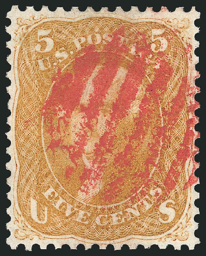 Costs of US Stamps Scott Catalog 67 - 1861 5c Jefferson. Robert Siegel Auction Galleries, Jun 2012, Sale 1024, Lot 110