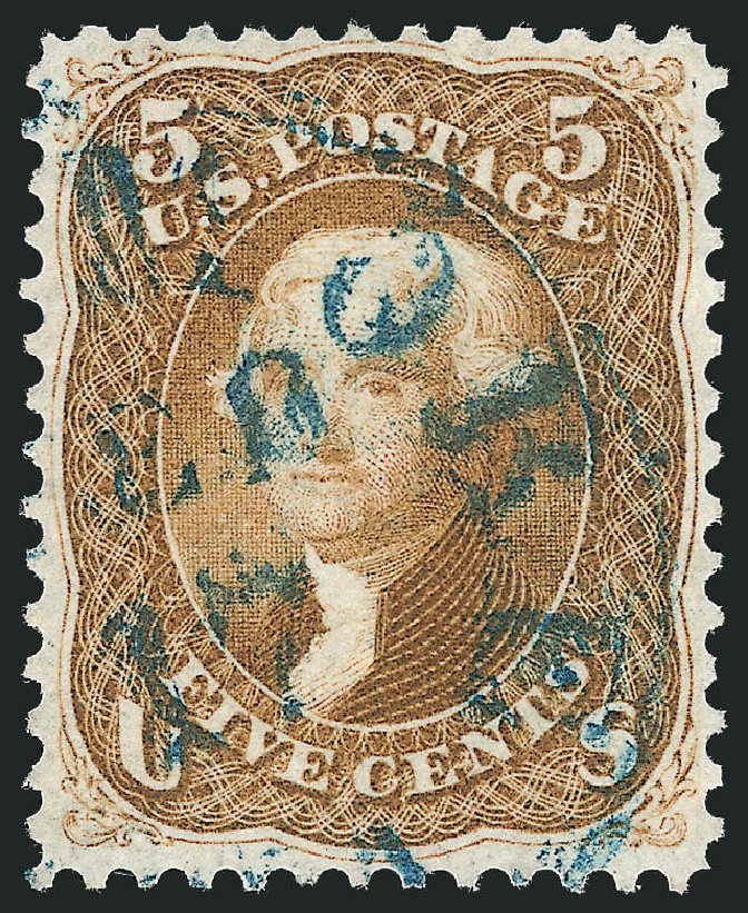 US Stamps Values Scott Cat. 67 - 5c 1861 Jefferson. Robert Siegel Auction Galleries, Dec 2013, Sale 1062, Lot 190