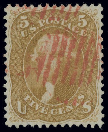 US Stamp Prices Scott Catalog 67 - 5c 1861 Jefferson. Matthew Bennett International, Jun 2008, Sale 328, Lot 551