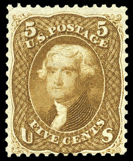 Cost of US Stamps Scott # 67: 1861 5c Jefferson. Matthew Bennett International, May 2014, Sale 350, Lot 111