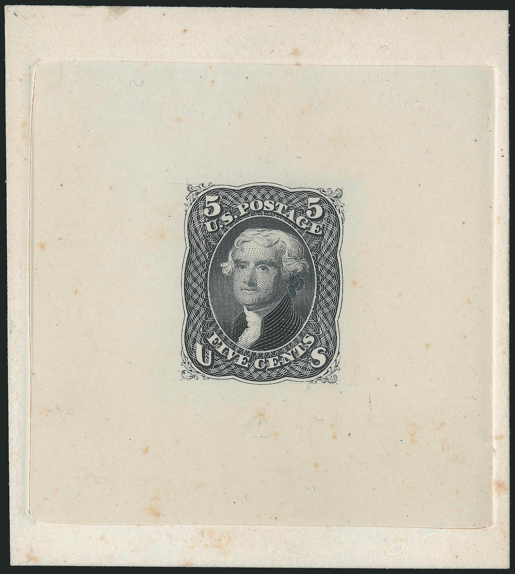 US Stamp Values Scott Catalog 67: 1861 5c Jefferson. Robert Siegel Auction Galleries, May 2013, Sale 1044, Lot 21