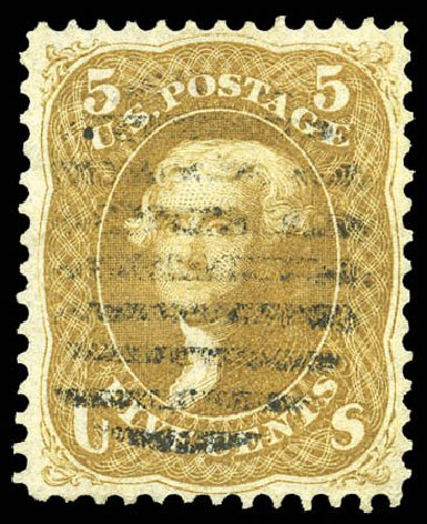 US Stamp Prices Scott Catalogue #67: 1861 5c Jefferson. Matthew Bennett International, Mar 2011, Sale 336, Lot 1154