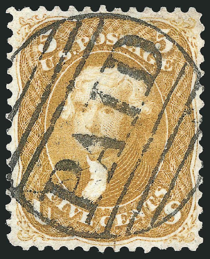 US Stamps Value Scott # 67: 5c 1861 Jefferson. Robert Siegel Auction Galleries, Dec 2013, Sale 1062, Lot 194