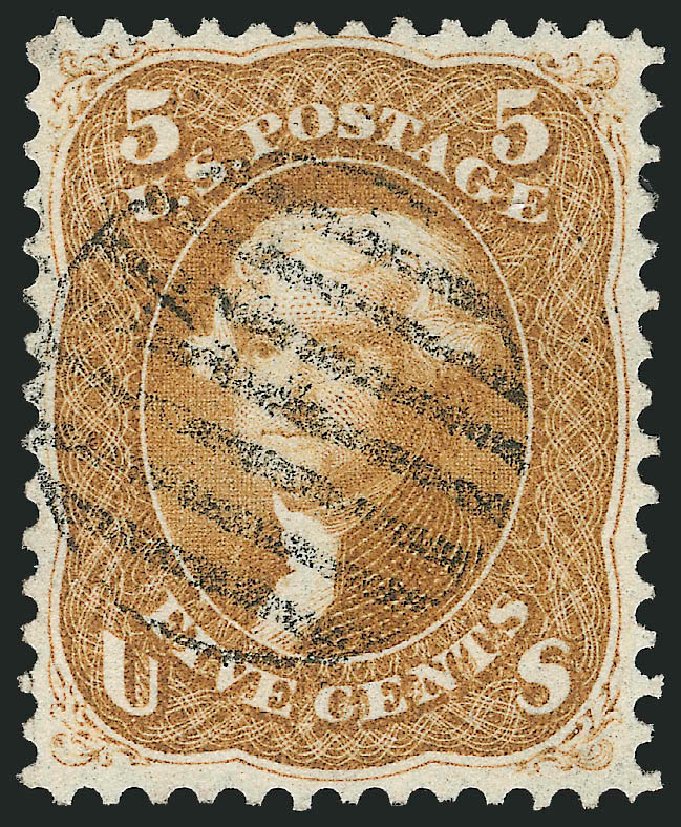 US Stamp Values Scott Catalogue 67 - 1861 5c Jefferson. Robert Siegel Auction Galleries, Mar 2014, Sale 1067, Lot 1024