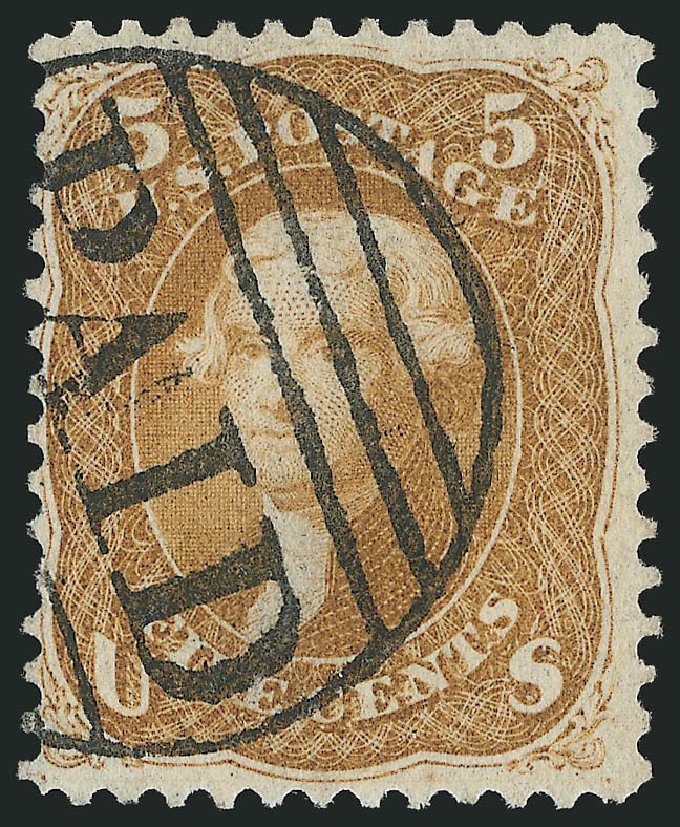 US Stamps Value Scott Catalog #67 - 5c 1861 Jefferson. Robert Siegel Auction Galleries, Oct 2014, Sale 1082, Lot 374