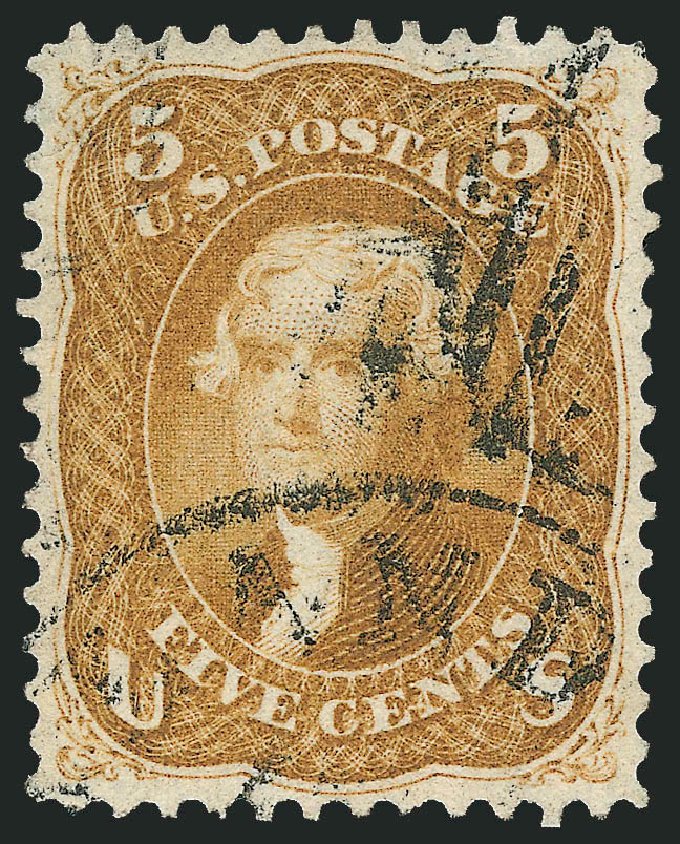 Price of US Stamp Scott Cat. 67 - 1861 5c Jefferson. Robert Siegel Auction Galleries, Nov 2014, Sale 1084, Lot 3194