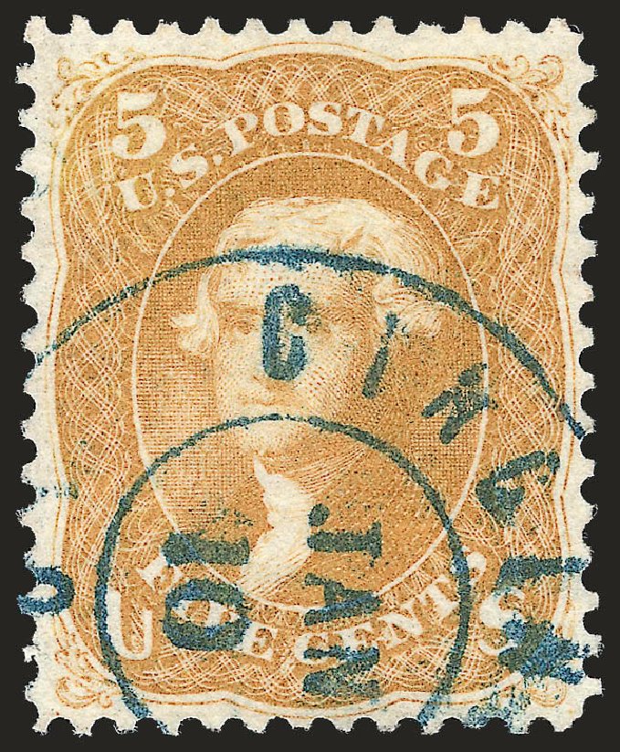 US Stamp Value Scott Cat. 67 - 5c 1861 Jefferson. Robert Siegel Auction Galleries, Apr 2010, Sale 984, Lot 284