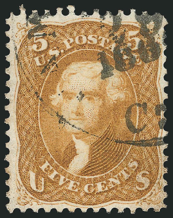 US Stamp Prices Scott Cat. # 67: 1861 5c Jefferson. Robert Siegel Auction Galleries, Nov 2013, Sale 1061, Lot 3475