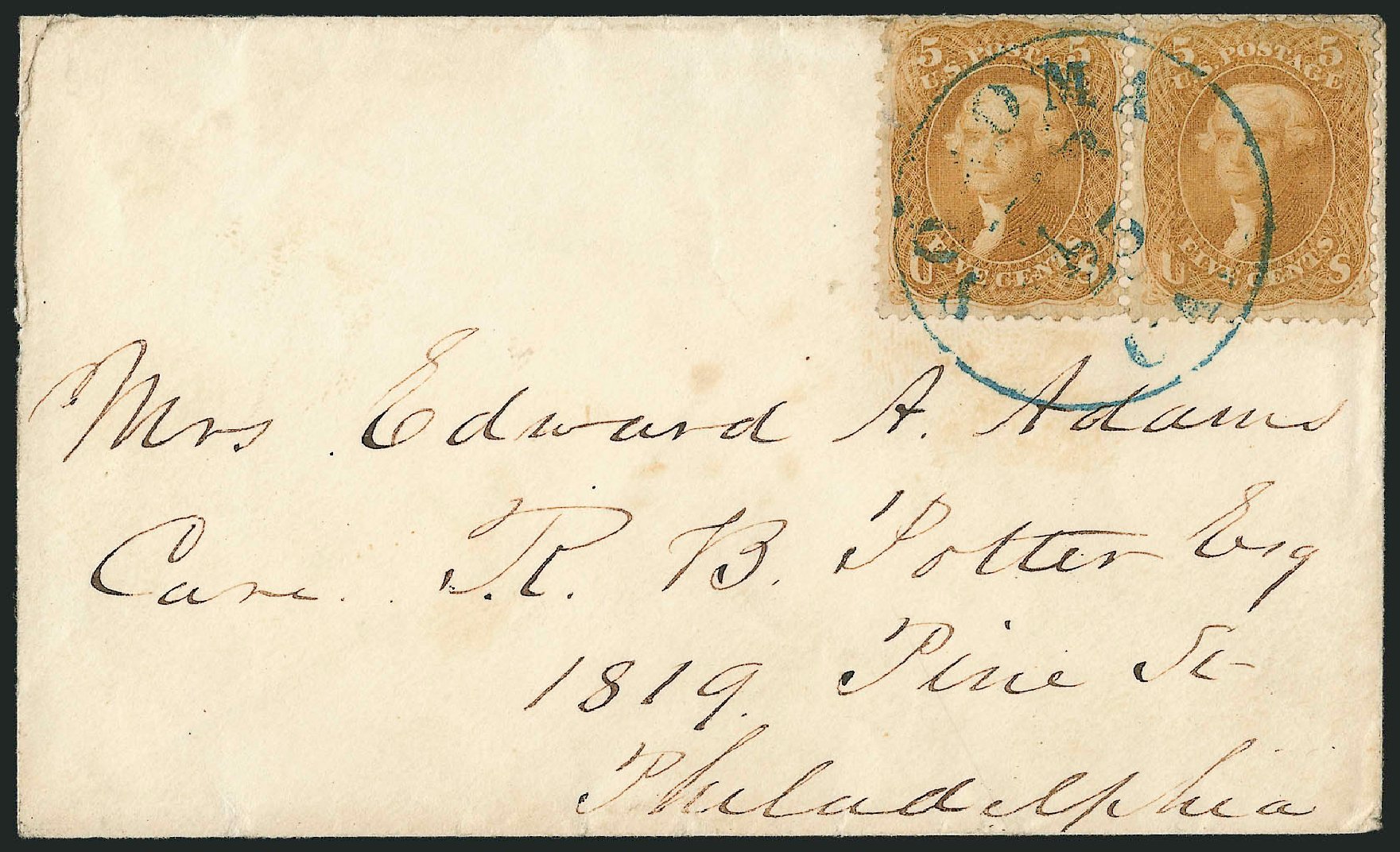 US Stamps Price Scott Catalogue # 67: 1861 5c Jefferson. Robert Siegel Auction Galleries, Oct 2014, Sale 1082, Lot 375