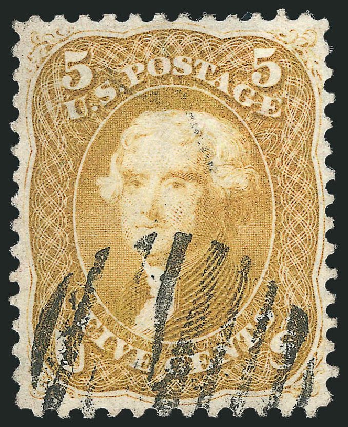 US Stamps Price Scott Catalogue 67: 5c 1861 Jefferson. Robert Siegel Auction Galleries, Sep 2009, Sale 976, Lot 1325
