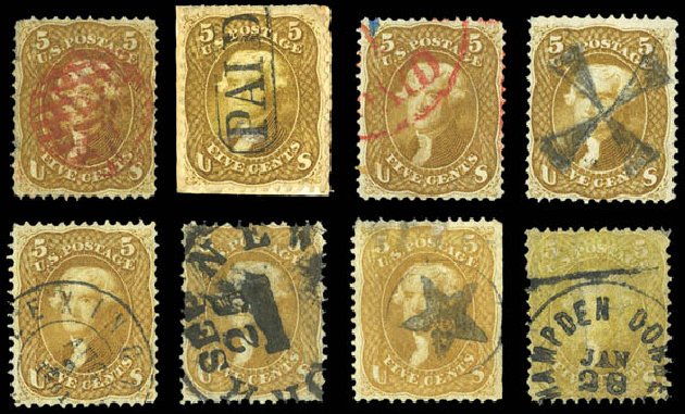 Prices of US Stamps Scott Cat. # 67: 1861 5c Jefferson. Matthew Bennett International, Mar 2011, Sale 337, Lot 2522