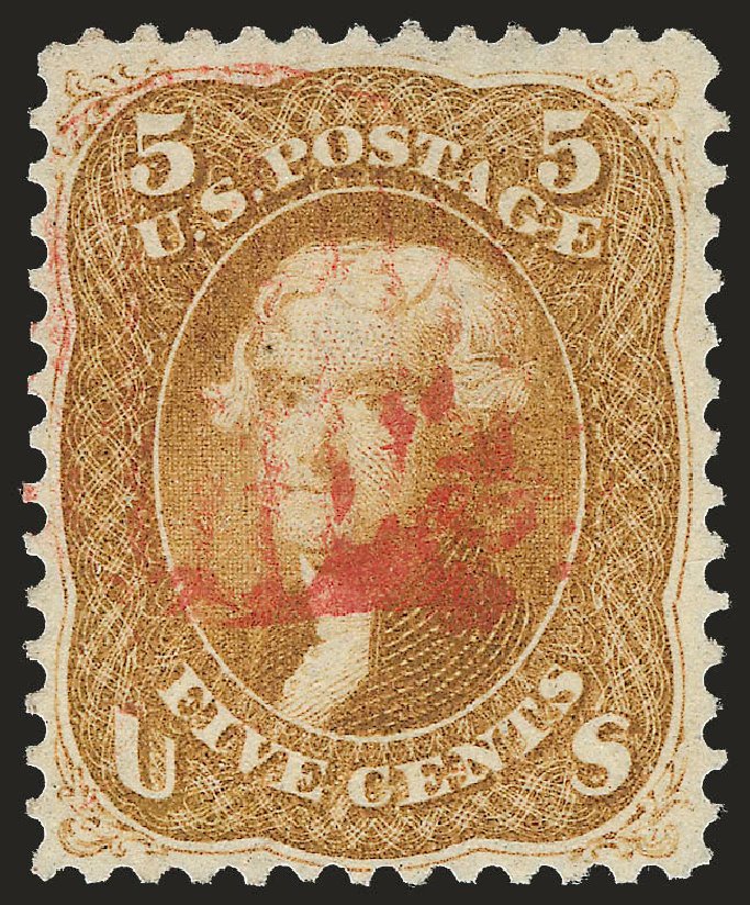 Price of US Stamps Scott Catalogue # 67 - 5c 1861 Jefferson. Robert Siegel Auction Galleries, Dec 2009, Sale 982, Lot 5202