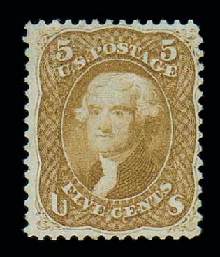 US Stamps Value Scott 67: 5c 1861 Jefferson. Matthew Bennett International, Dec 2007, Sale 325, Lot 1513