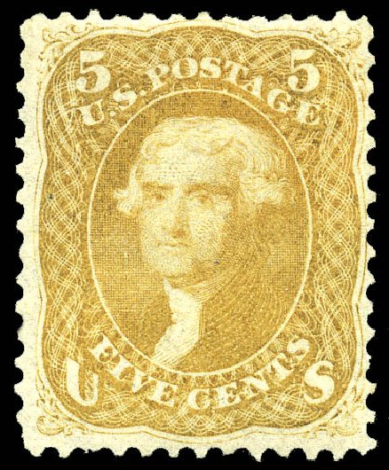 Price of US Stamp Scott #67 - 5c 1861 Jefferson. Matthew Bennett International, May 2014, Sale 350, Lot 113
