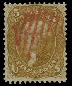Price of US Stamp Scott 67 - 5c 1861 Jefferson. H.R. Harmer, May 2014, Sale 3005, Lot 1083