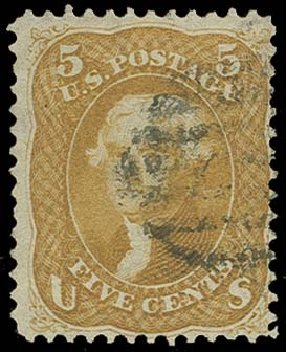 Values of US Stamps Scott Catalogue 67 - 1861 5c Jefferson. H.R. Harmer, Oct 2014, Sale 3006, Lot 1093