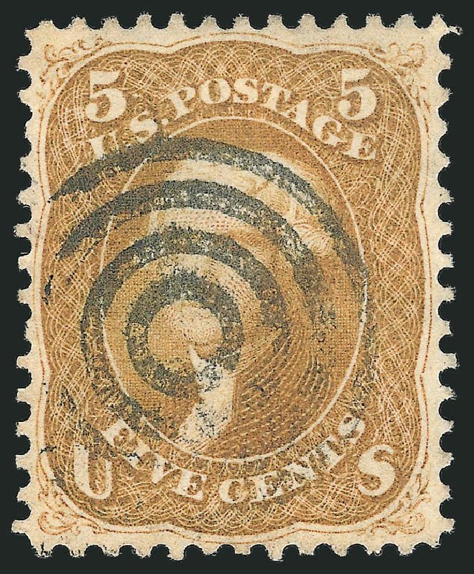 Value of US Stamp Scott # 67: 5c 1861 Jefferson. Robert Siegel Auction Galleries, Sep 2014, Sale 1078, Lot 153