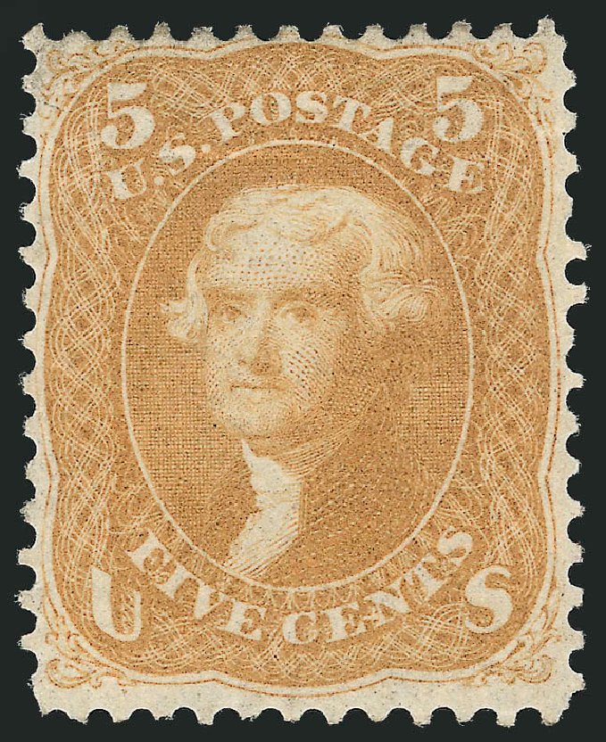 Prices of US Stamp Scott #67: 1861 5c Jefferson. Robert Siegel Auction Galleries, Oct 2010, Sale 997, Lot 5343