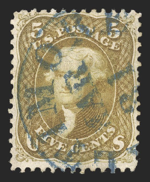 Prices of US Stamp Scott Cat. # 67: 5c 1861 Jefferson. Spink Shreves Galleries, Jul 2012, Sale 140, Lot 113